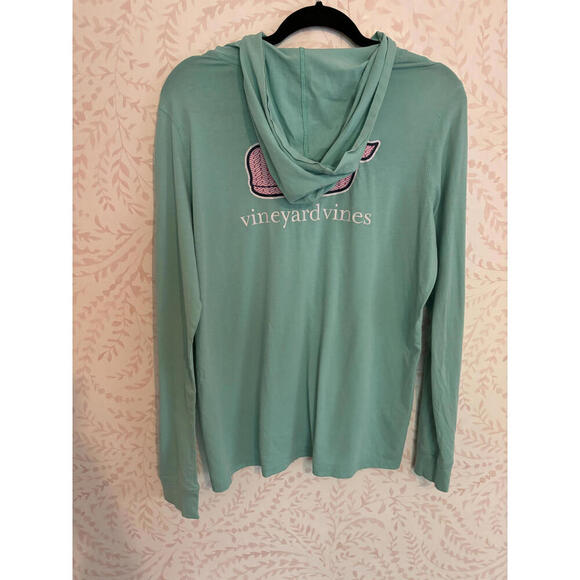 NEW Vineyard Vines Mint Green Hoodie with Whale Logo - Picture 5 of 9